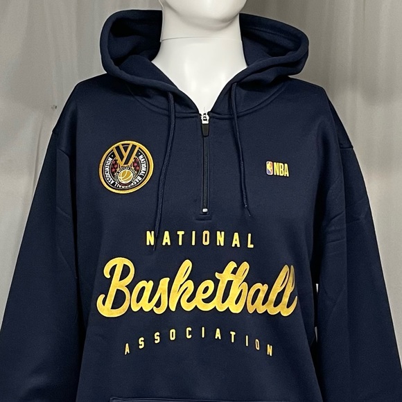 New Large NBA National Basketball Association Aviator Navy Blue Pullover Hoodie - Picture 2 of 7